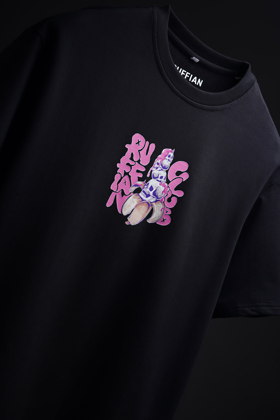 Banana Kills Black Oversized T-Shirt