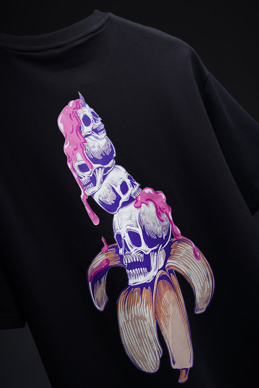 Banana Kills Black Oversized T-Shirt